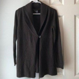 New York & Co Single Button Solid Cardigan